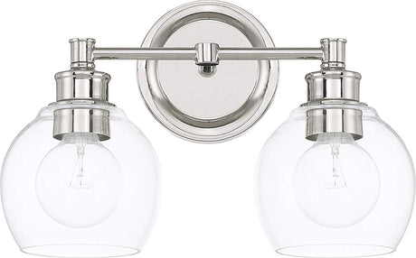 Capital Lighting 121121PN-426 Mid Century 2 Light Vanity Polished Nickel
