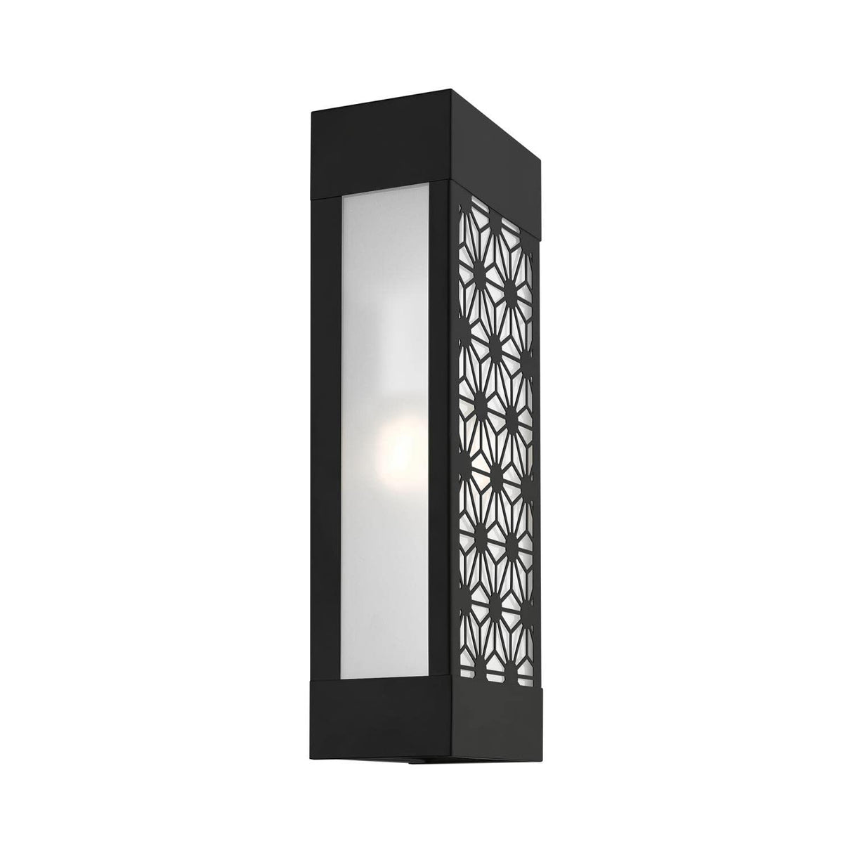 Livex Lighting 24322-04 Berkeley - 2 Light Outdoor ADA Wall Sconce in Nordic Style-17 Inches Tall and 6 Inches Wide, Finish Color: Black