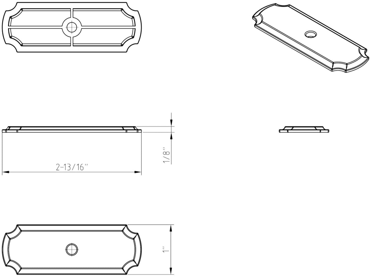 Jeffrey Alexander B812-ORB 2-13/16" Dark Bronze Knob Backplate