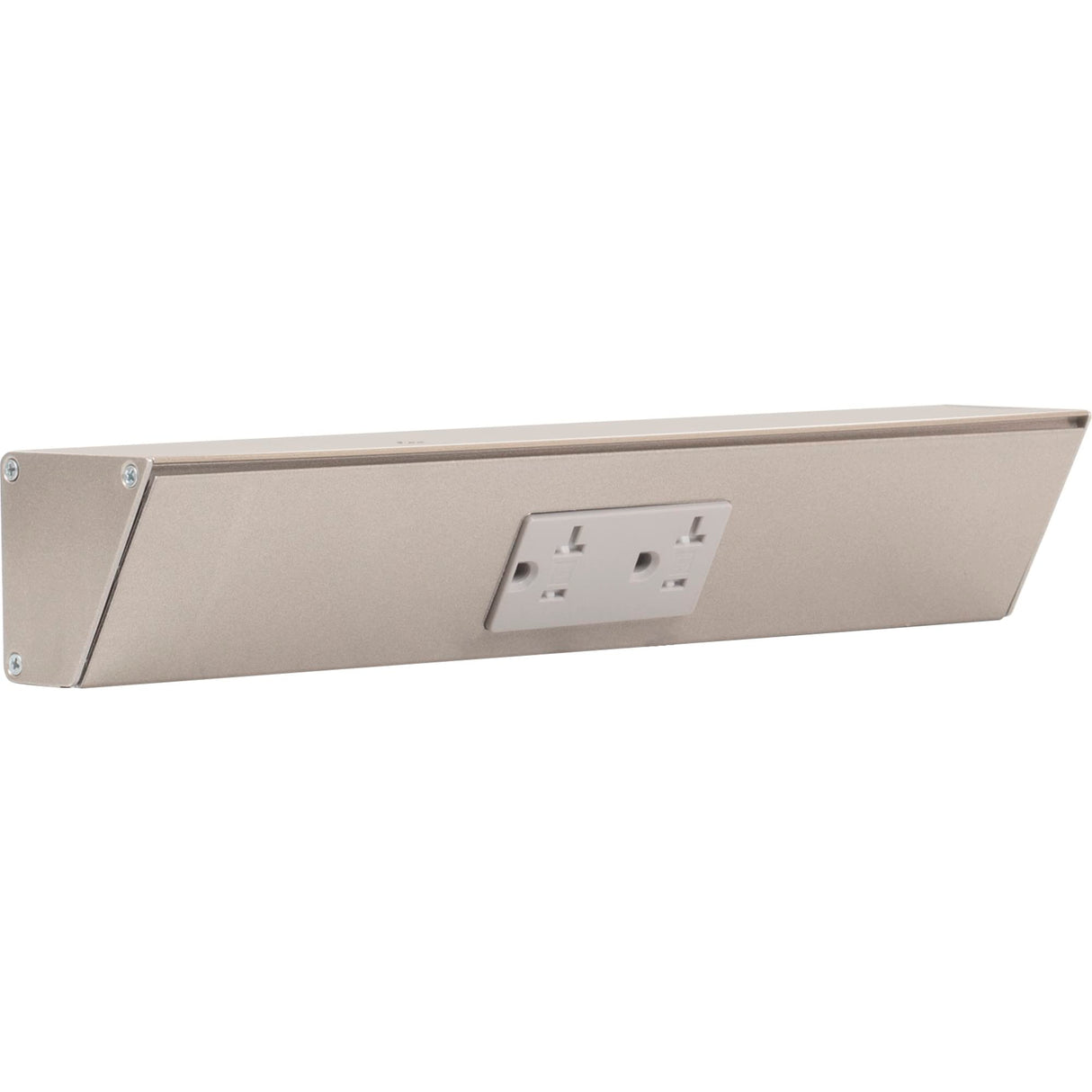 Task Lighting TR12-1GD-P-SN 12" TR Series Angle Power Strip, Satin Nickel Finish, Grey Receptacles