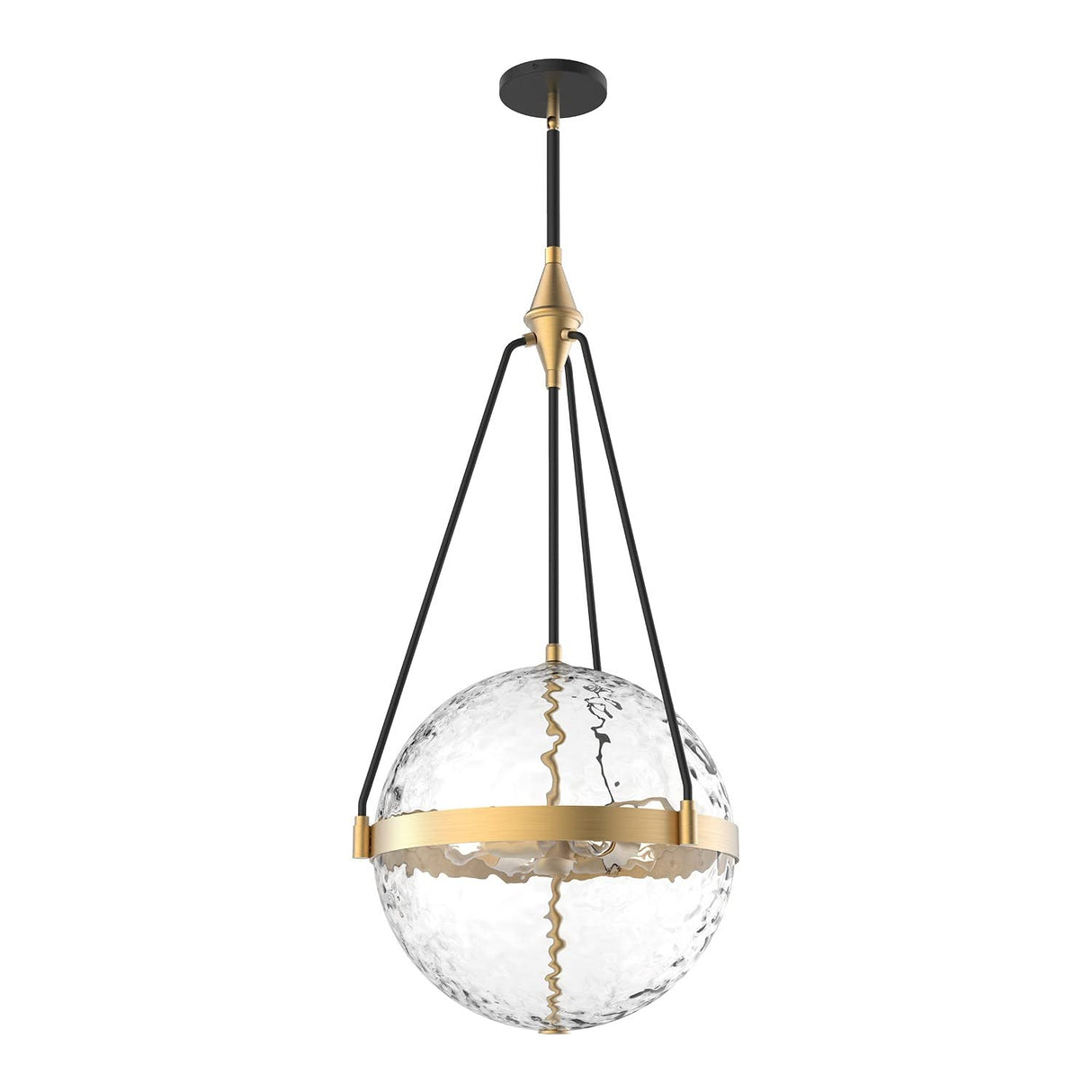 Alora PD406418BGWC HARMONY 4 HEAD 18" PENDANT BRUSHED GOLD CLEAR WATER GLASS E26 60WX4