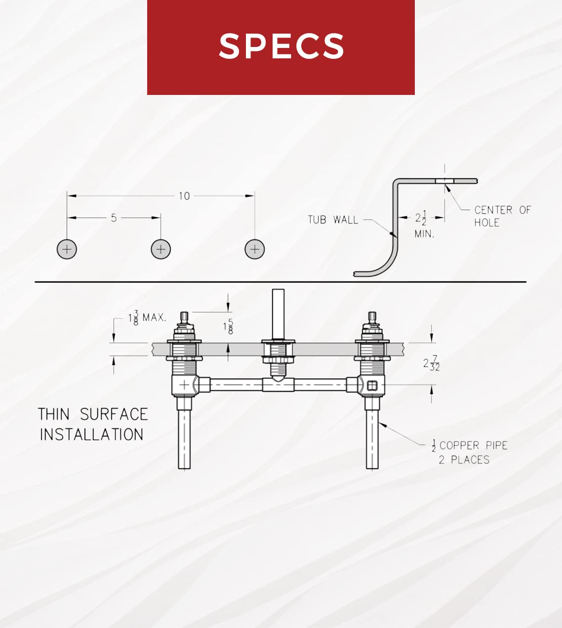 Pfister Unfinished Pfirst Series Roman Tub Valve 0X6-050R
