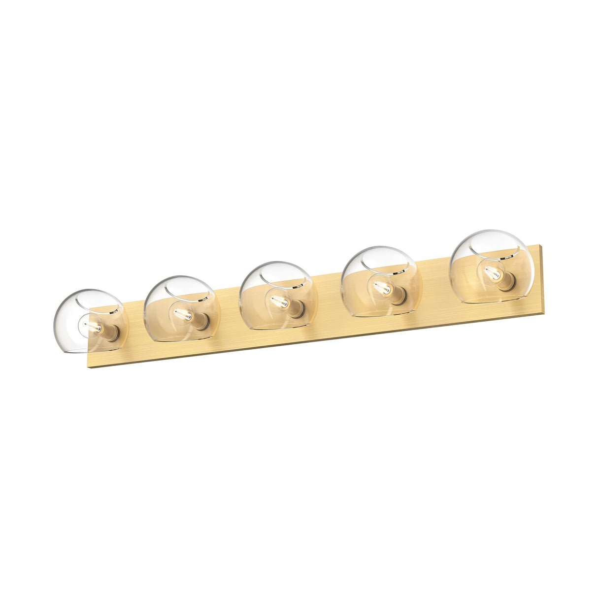 Alora VL548540BGCL WILLOW 40" VL BRUSHED GOLD CLEAR GLASS 5X60W E12