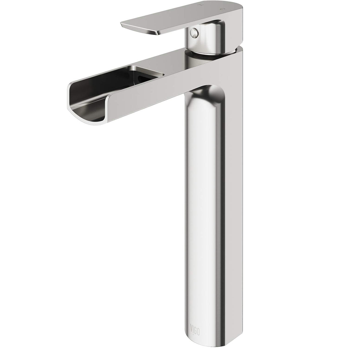 VIGO Amada 10.375 inch H Single Hole Single Handle Bathroom Faucet in Brushed Nickel - Vessel Sink Faucet VG03026BN
