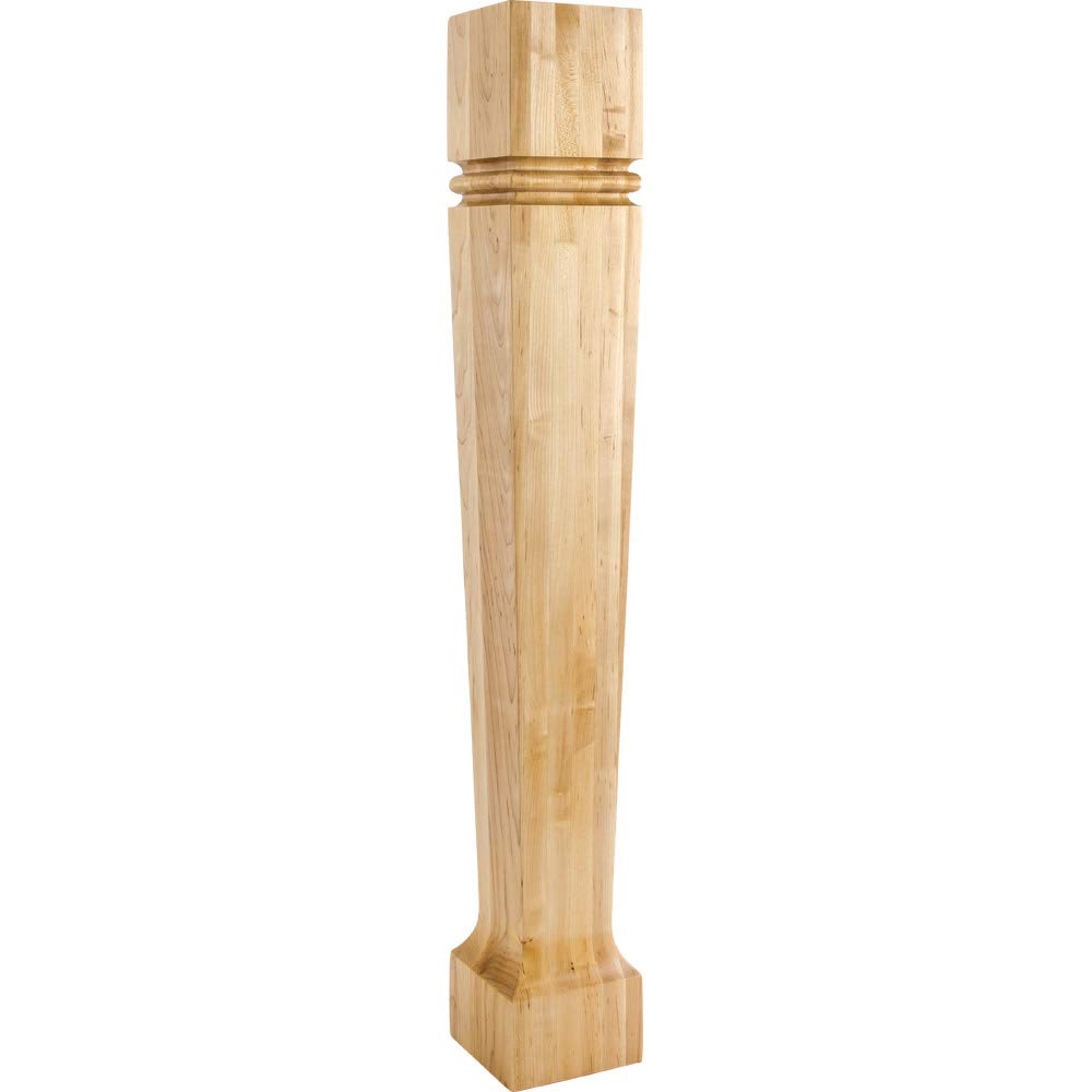 Hardware Resources P80-5-ALD 5" W x 5" D x 35-1/2" H Alder Bullnose Tapered Post