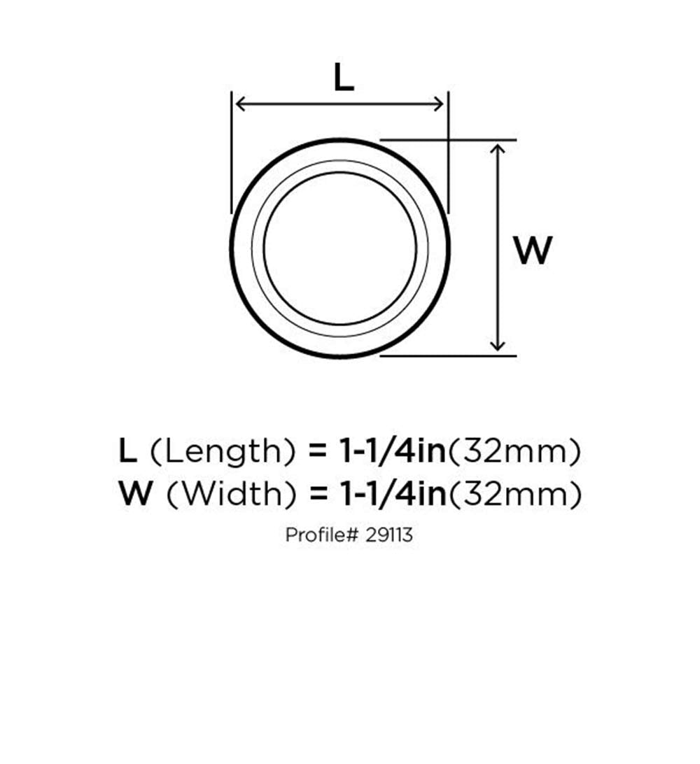 Amerock Cabinet Knob Satin Nickel 1-1/4 inch (32 mm) Diameter Everyday Heritage 1 Pack Drawer Knob Cabinet Hardware