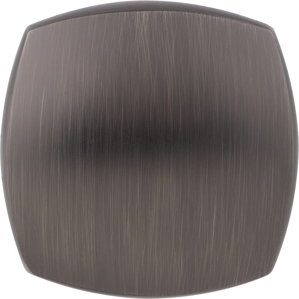 Jeffrey Alexander 278L-BNBDL 1-3/8" Overall Length Brushed Pewter Square Audrey Cabinet Knob