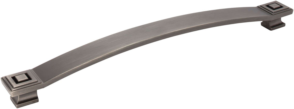 Jeffrey Alexander 585-12BNBDL 12" Center-to-Center Brushed Pewter Square Delmar Appliance Handle