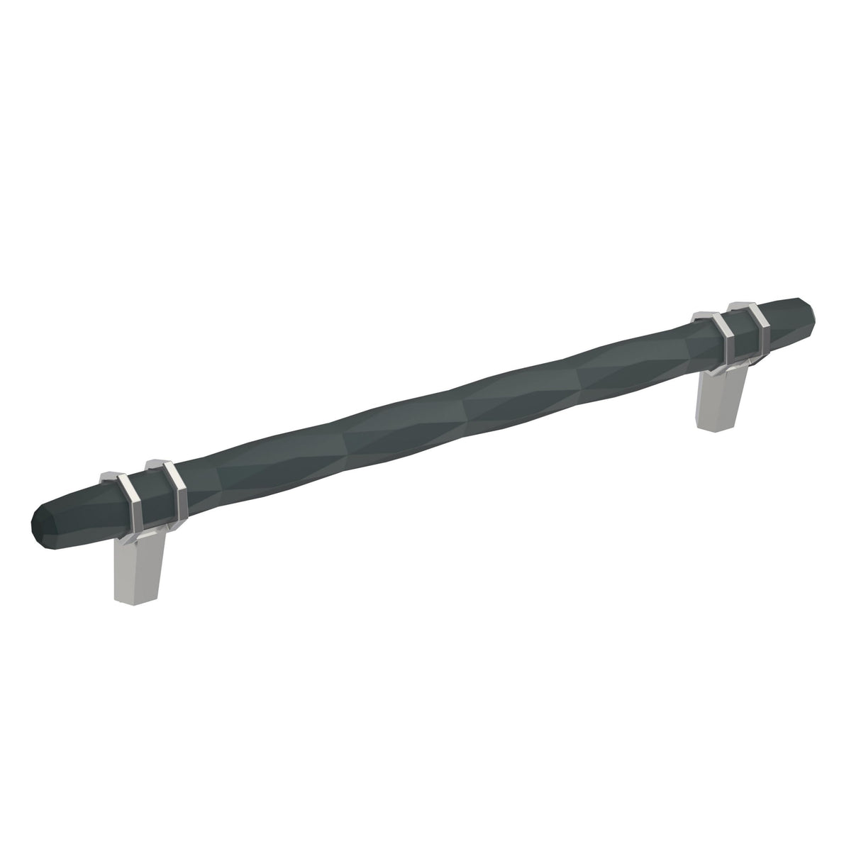 Amerock Cabinet Pull Black Bronze/Polished Chrome 8 inch (203 mm) Center-to-Center London 1 Pack Drawer Pull Drawer Handle Cabinet Hardware
