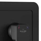 PULSE ShowerSpas 3003-RIV-PB-MB Tru-Temp Mixing Valve, Pressure Balance Rough-In Valve Trim Kit, Square, 1/2" NPT, Matte Black