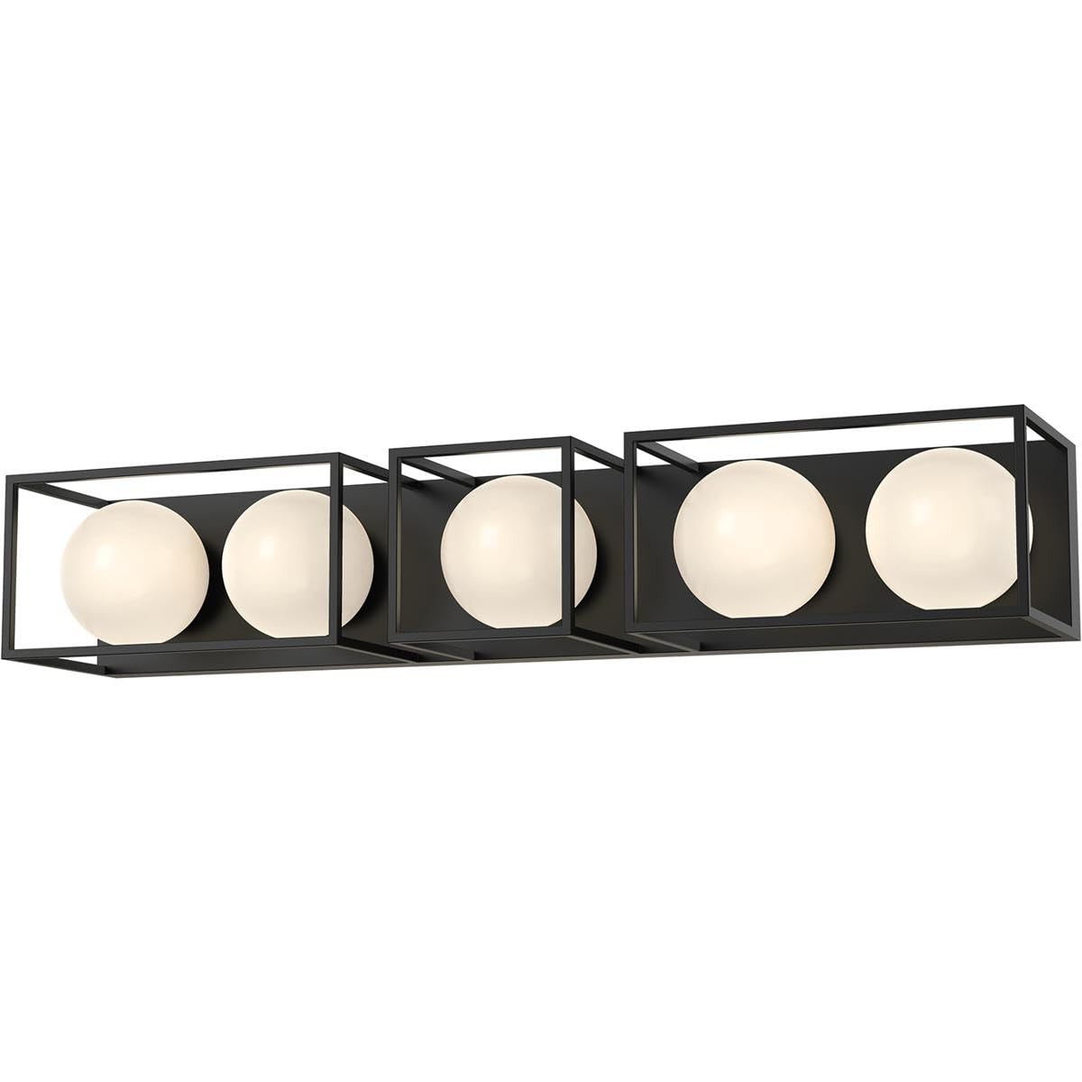 Alora VL519535MBOP AMELIA 35" VL MATTE BLACK OPAL GLASS 5X60W E26