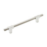 Amerock Cabinet Pull Polished Chrome/Satin Nickel 6-5/16 inch (160 mm) Center to Center Urbanite 1 Pack Drawer Pull Drawer Handle Cabinet Hardware