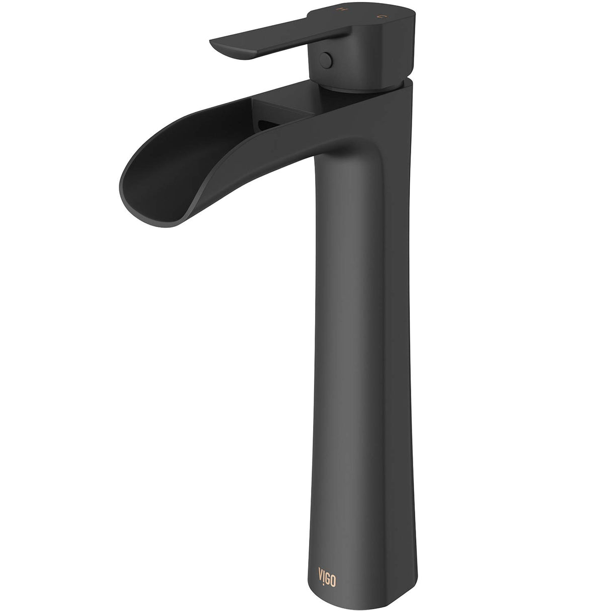 VIGO Niko 10.5 inch H Single Hole Single Handle Bathroom Faucet in Matte Black - Vessel Sink Faucet VG03024MB