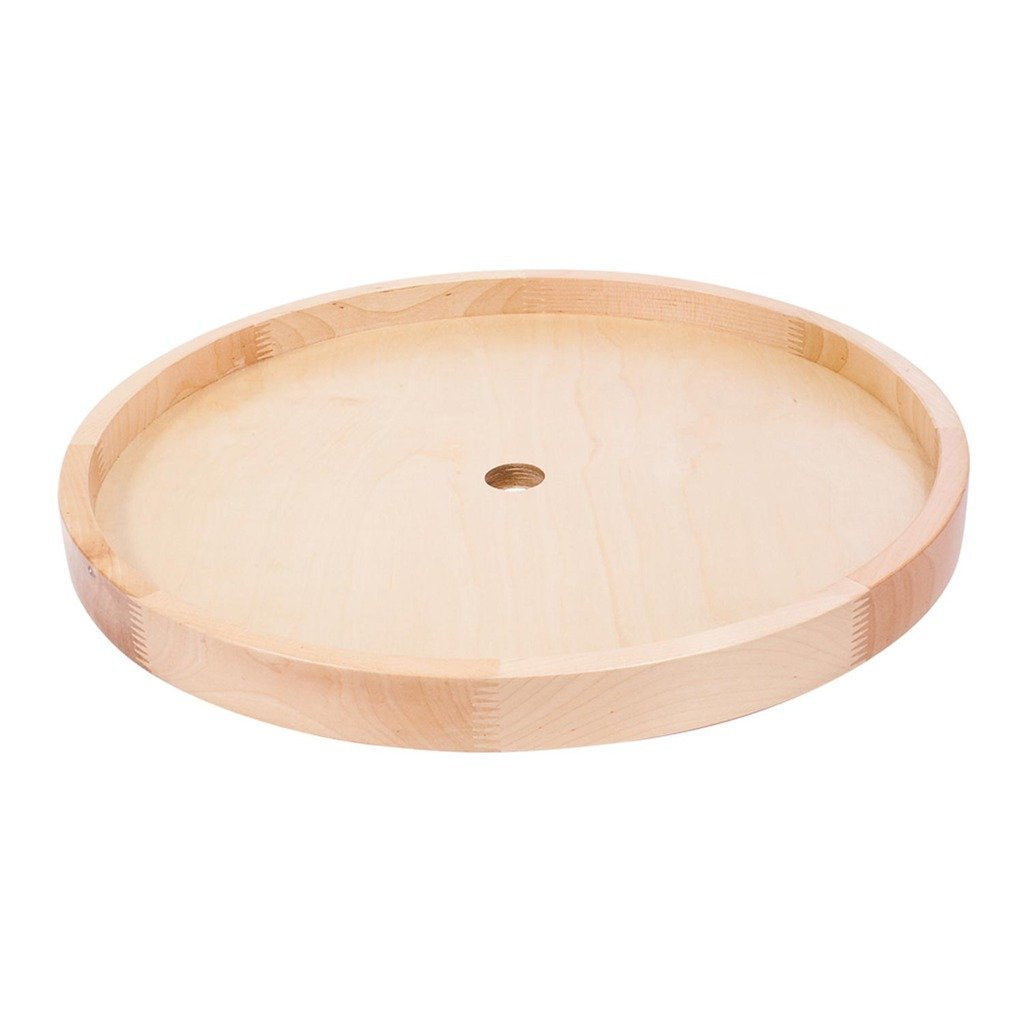Hardware Resources LSR28 28" Round Wood Lazy Susan Individual Shelf with Hole