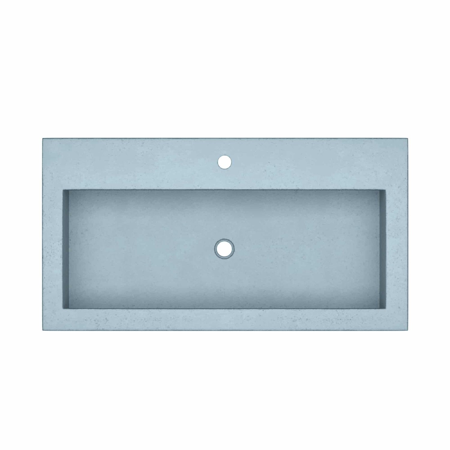 Native Trails NSL3619-P Native Stone Trough Bathroom Sink, 36" x 19", Pearl, Single Faucet Hole