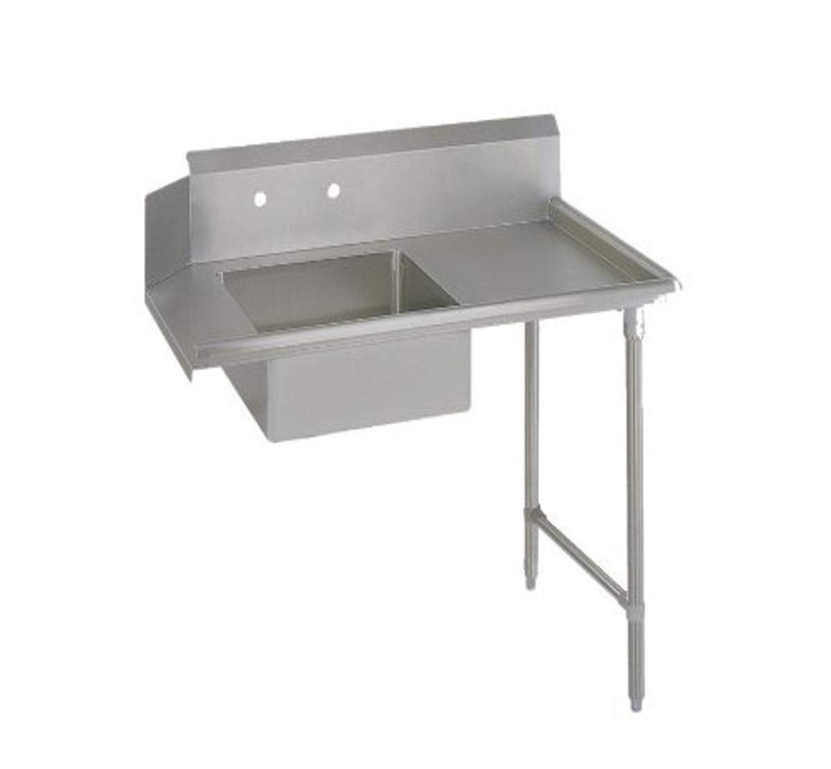 John Boos EDTS8-S30-R48 E-Series Stainless Steel Straight Soiled Dishtable, 8" Deep Sink Bowl, 48" Length x 30" Width, Right Hand Side
