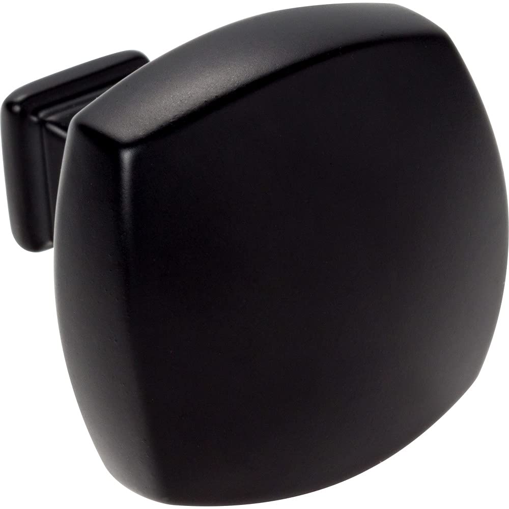 Jeffrey Alexander 278L-MB 1-3/8" Overall Length Matte Black Square Audrey Cabinet Knob
