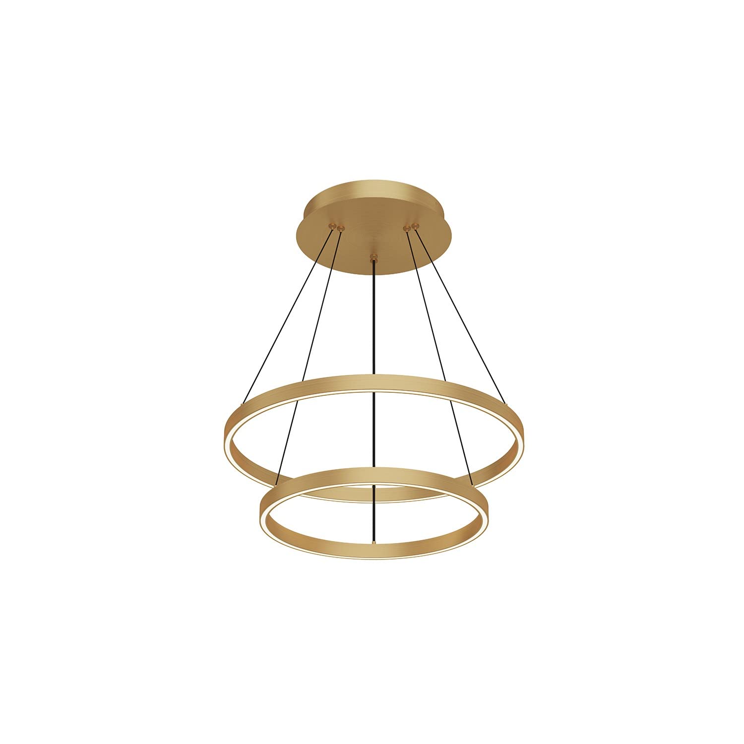 Kuzco CH87224-BG CERCHIO 2 LAYER 24" CHANDELIER BG TEXTURED DOWN ONLY 930 TRIAC 120 90W