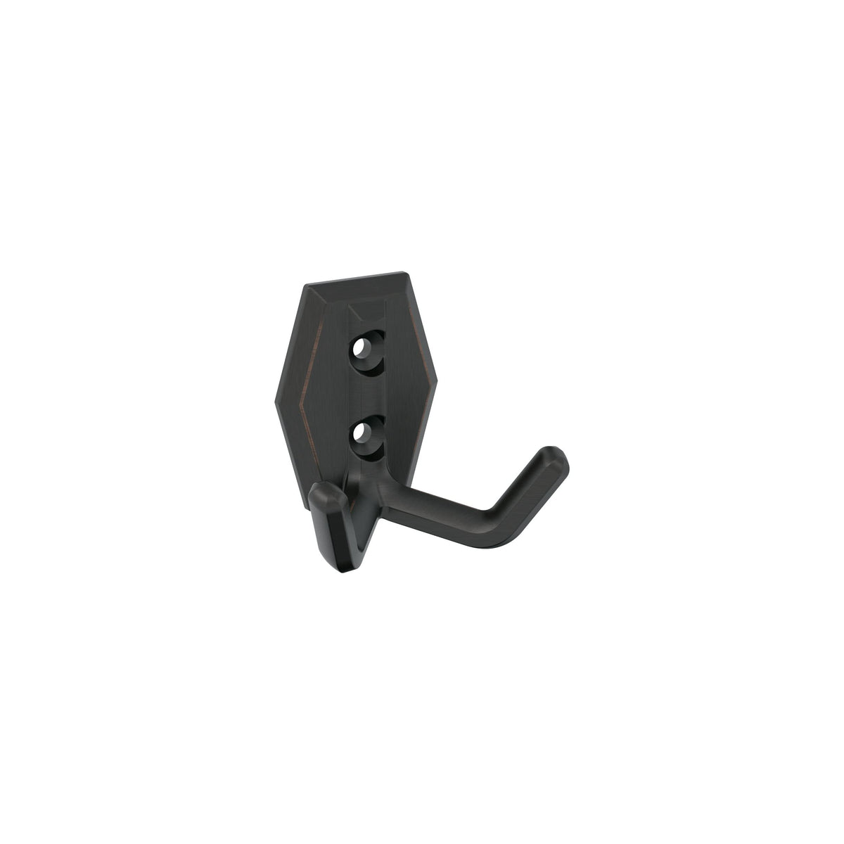 Amerock H37008ORB Benton Double Prong Decorative Wall Hook Oil Rubbed Bronze Hook for Coats, Hats, Backpacks, Bags Hooks for Bathroom, Bedroom, Closet, Entryway, Laundry Room, Office