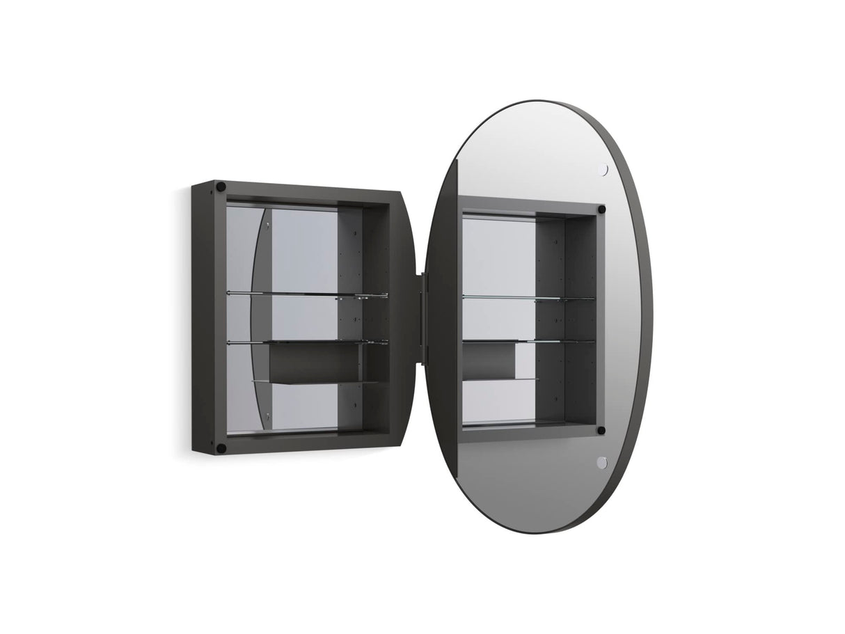 Kohler Verdera 24" x 34" Oval Framed Medicine Cabinet - Matte Black
