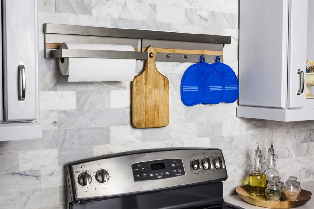 Hardware Resources SRSS950-BAM Hanging Paper Towel/Plastic Wrap Holder for Smart Rail Storage Solution