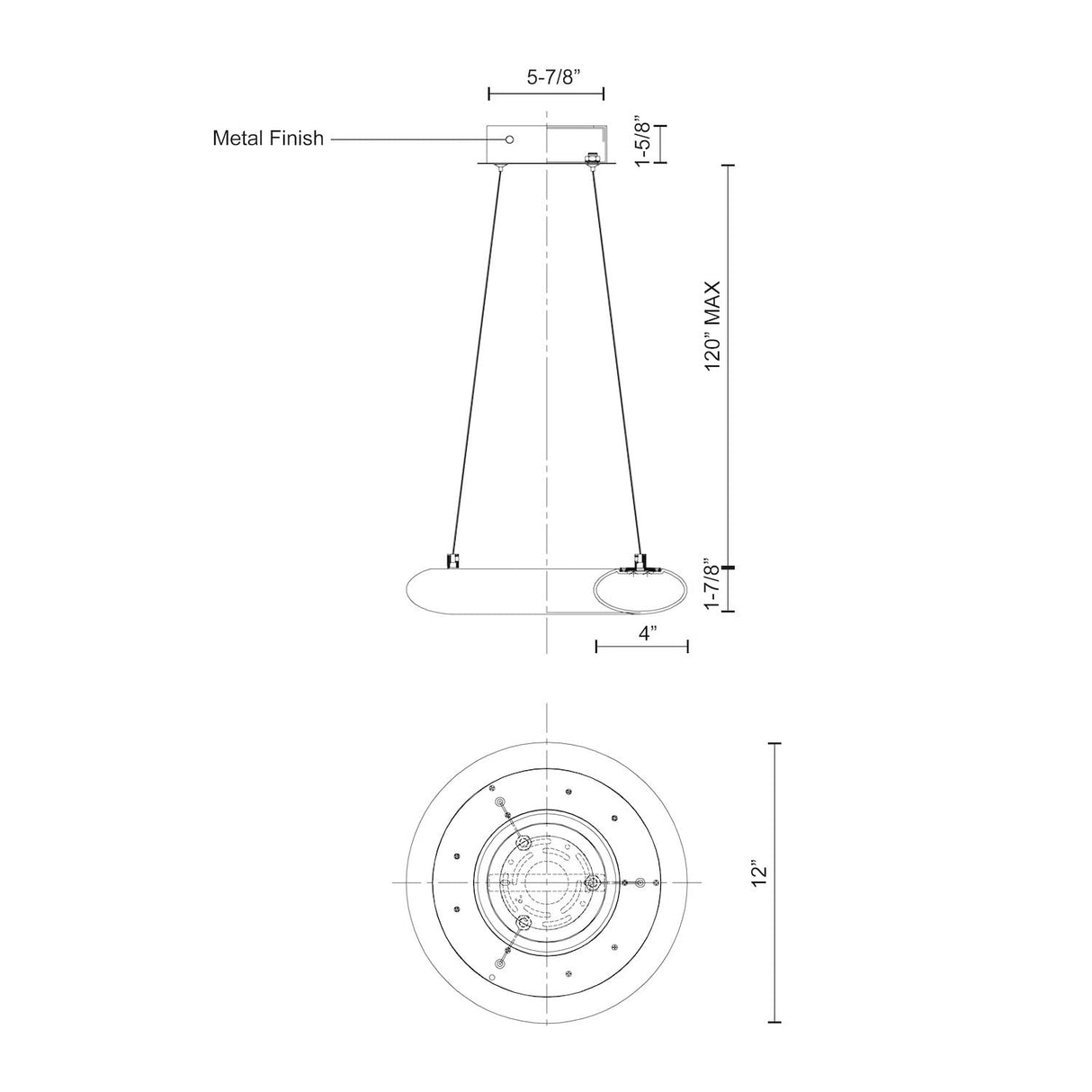Kuzco PD80712 CUMULUS 12" PD White 120V TRIAC/ELV LED 3000K 90CRI 21W