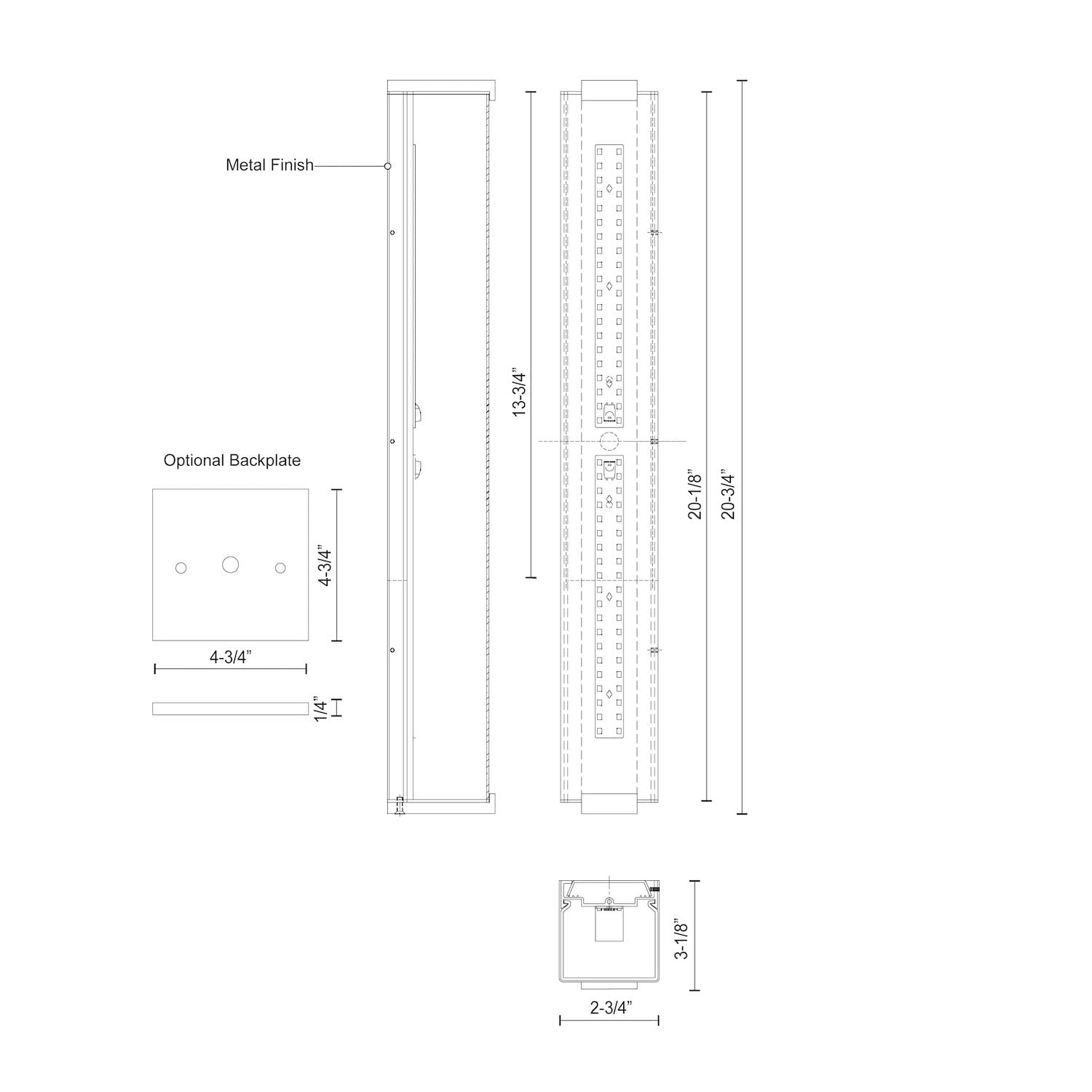 Kuzco VL47221-BK LED VAN (LATITUDE) 19W BK