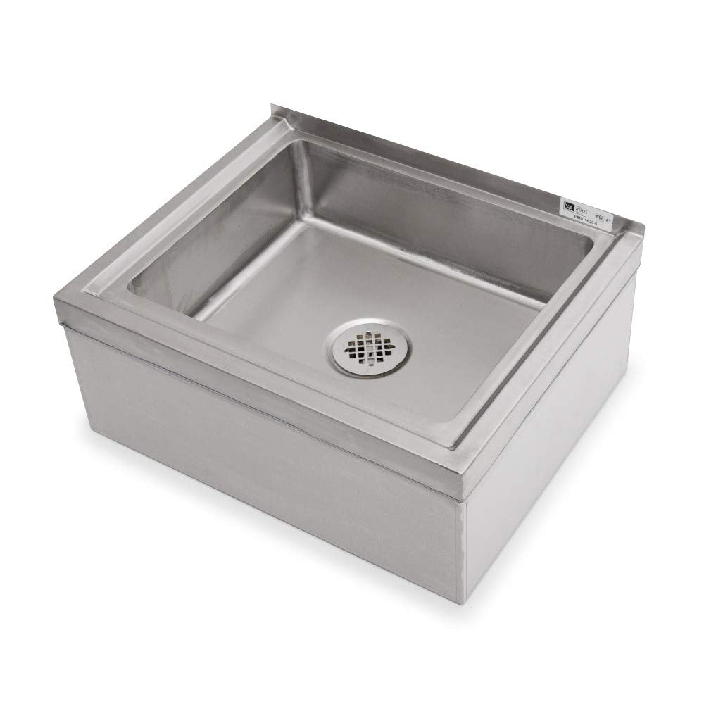 John Boos PBMS2424-6 Floor Mounted Mop Sink 24"W x 24" Front to Back 6" Deep Compartment