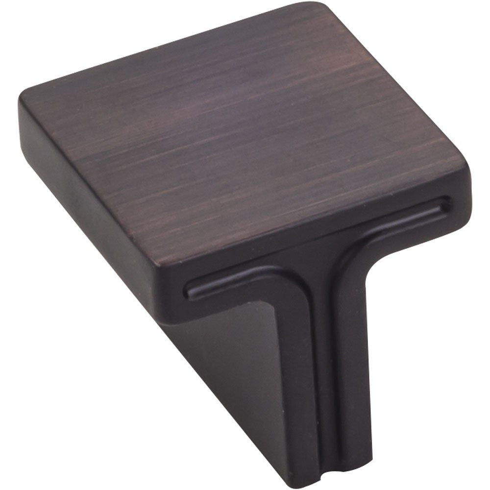 Jeffrey Alexander 867L-DBAC 1-1/8" Overall Length Brushed Oil Rubbed Bronze Square Anwick Cabinet Knob