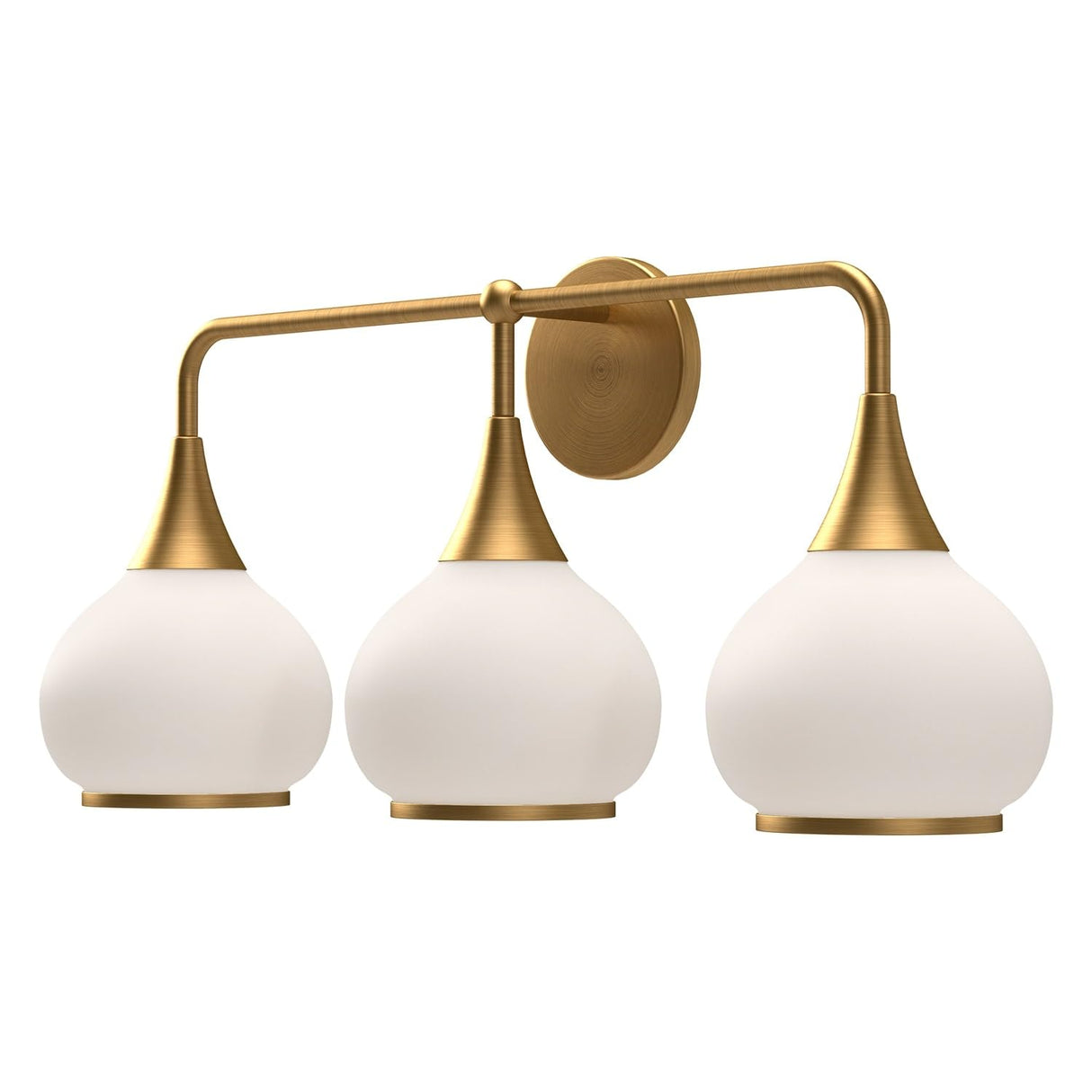 Alora VL524326AGOP HAZEL 26" VL AGED BRASS MATTE OPAL GLASS 3X60W E26