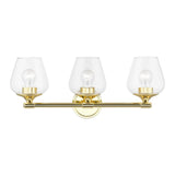 Livex Lighting 17473-02 Willow 3 Light 23 inch Polished Brass Vanity Sconce Wall Light