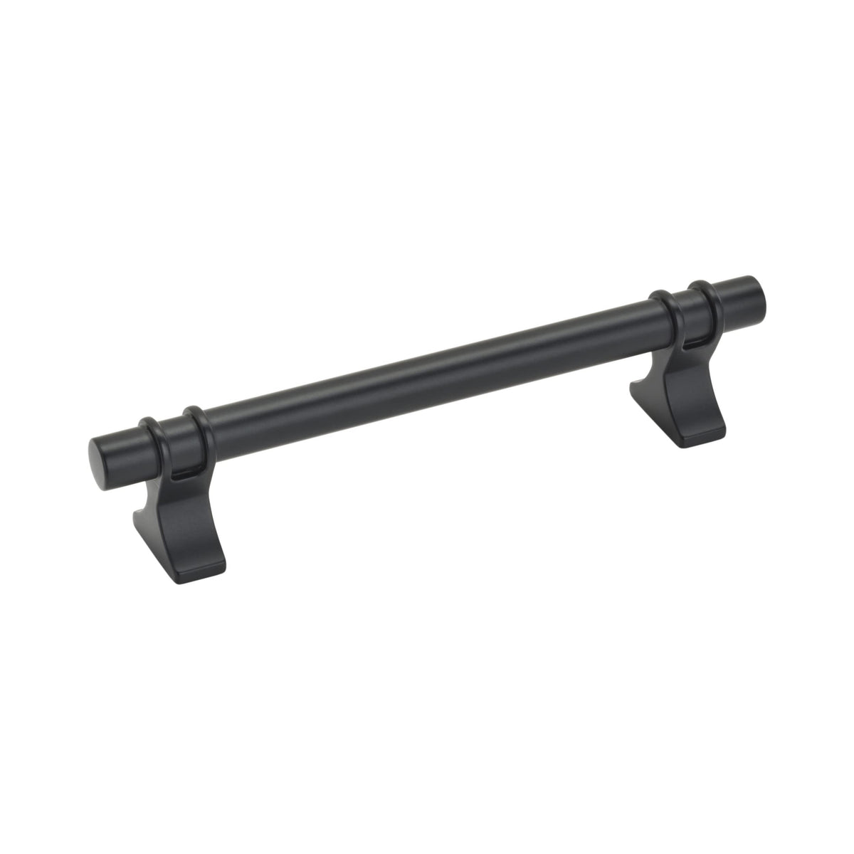 Amerock Cabinet Pull Matte Black 5-1/16 inch (128 mm) Center to Center Davenport 1 Pack Drawer Pull Drawer Handle Cabinet Hardware