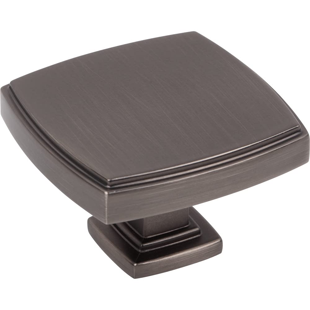 Jeffrey Alexander 141L-BNBDL 1-3/4" Overall Length Brushed Pewter Square Renzo Cabinet Knob