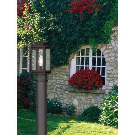 Livex Lighting 20201-04 Transitional One Light Outdoor Post-Top Lanterm from Princeton Collection in Black Finish, 4.75 inches, 10.50x4.75x4.75