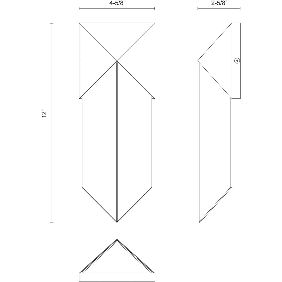 Alora WV323112PNAR CAESAR 12" WV POLISHED NICKEL ALABASTER 11W LED 90 3000K AC LED