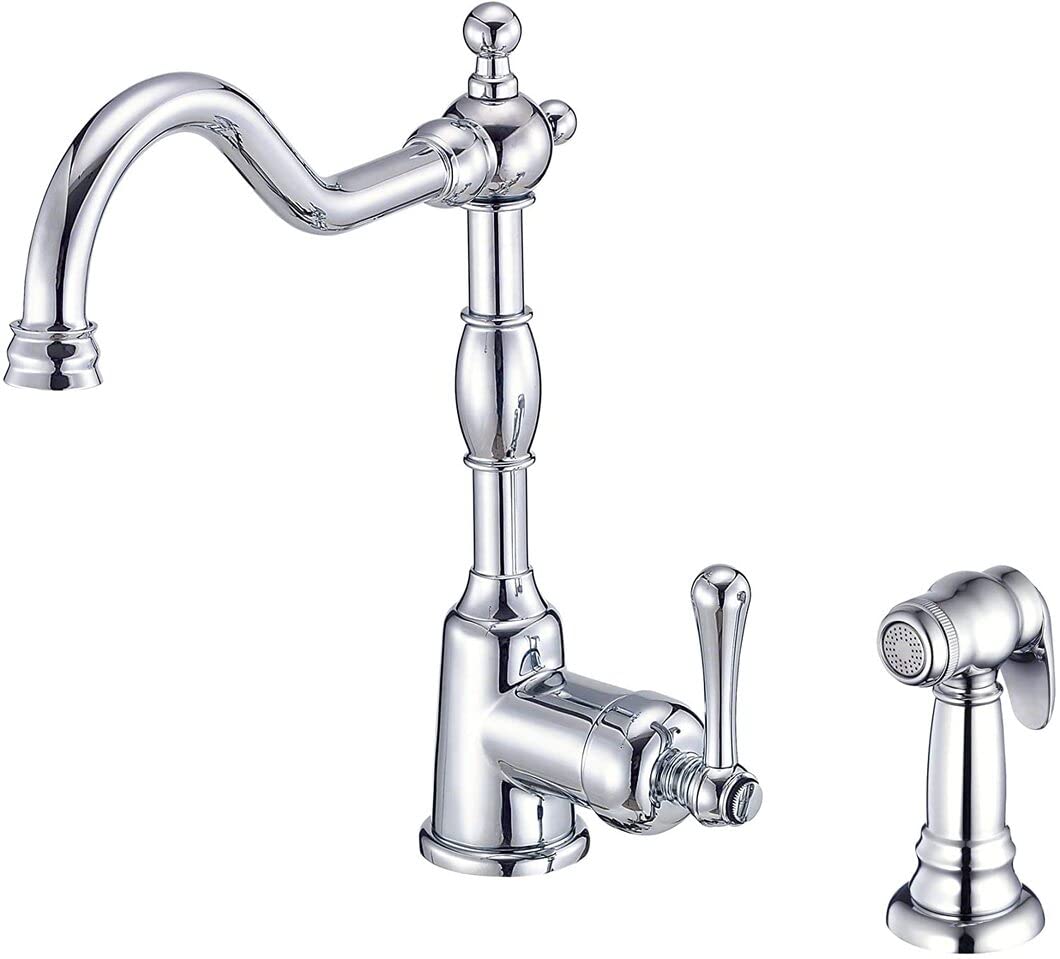 Gerber D401157 Chrome Opulence Single Handle Kitchen Faucet