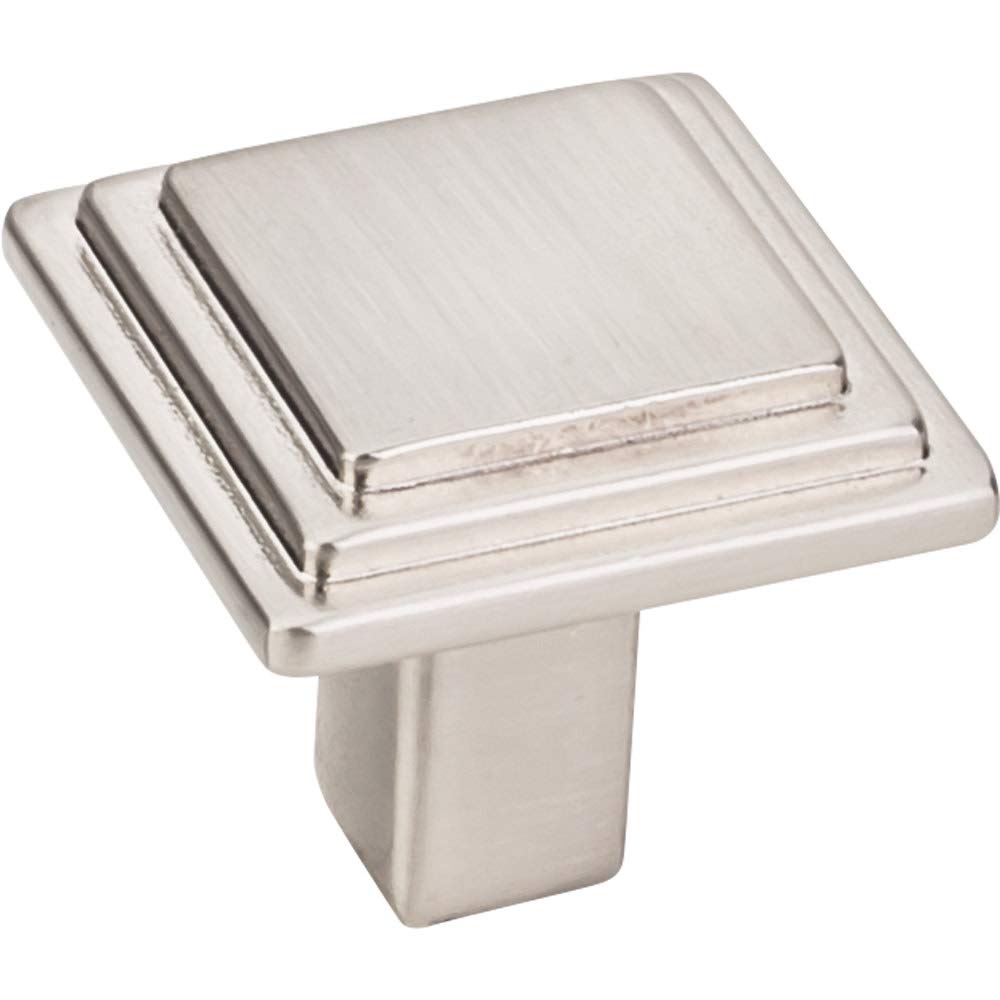 Elements 351SN 1-1/8" Overall Length Satin Nickel Square Calloway Cabinet Knob