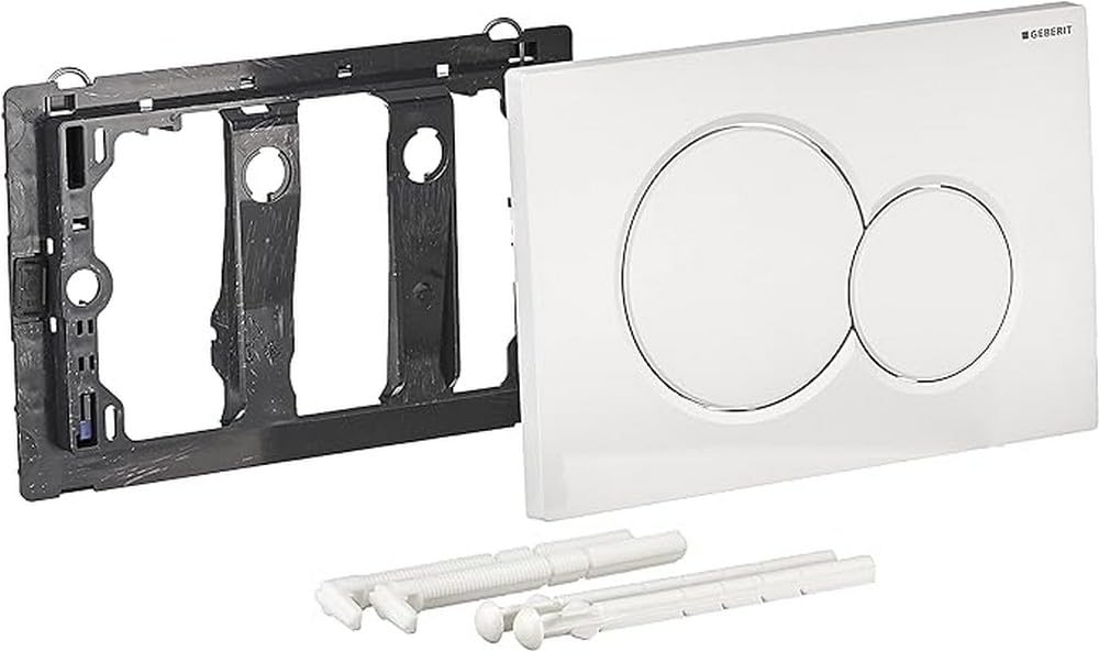 Geberit 115.770.11.5 Actuator Plate, 11.610"L x 6.890"W x 1.770&Quoth, Alpine White