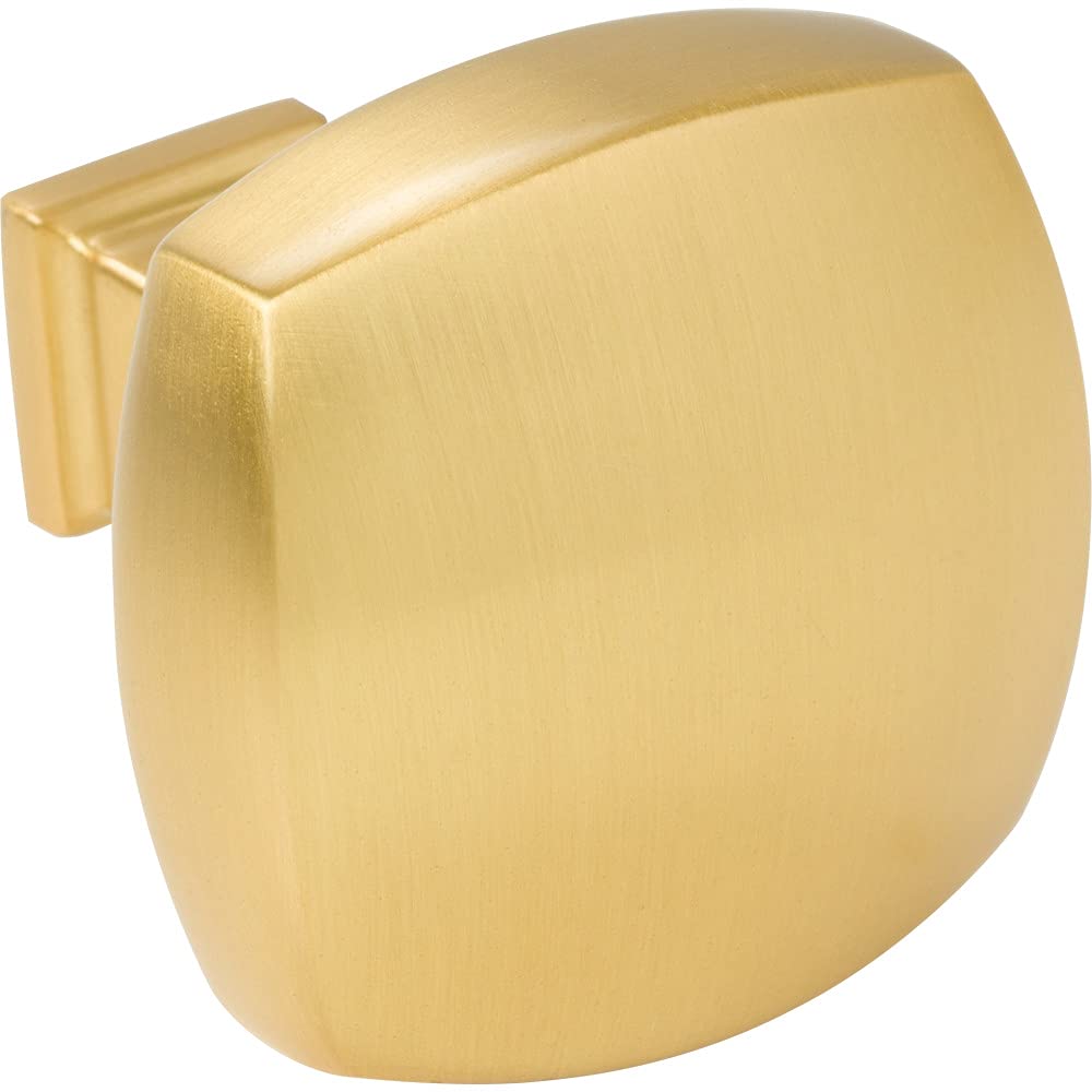 Jeffrey Alexander 278L-BG 1-3/8" Overall Length Brushed Gold Square Audrey Cabinet Knob