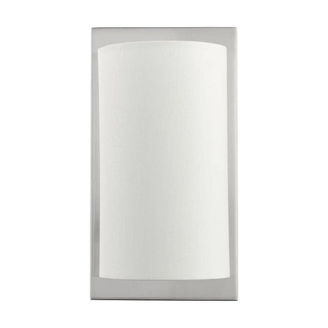 Livex Lighting 50860-91 Meridian 1-Light Wall Sconce, Brushed Nickel