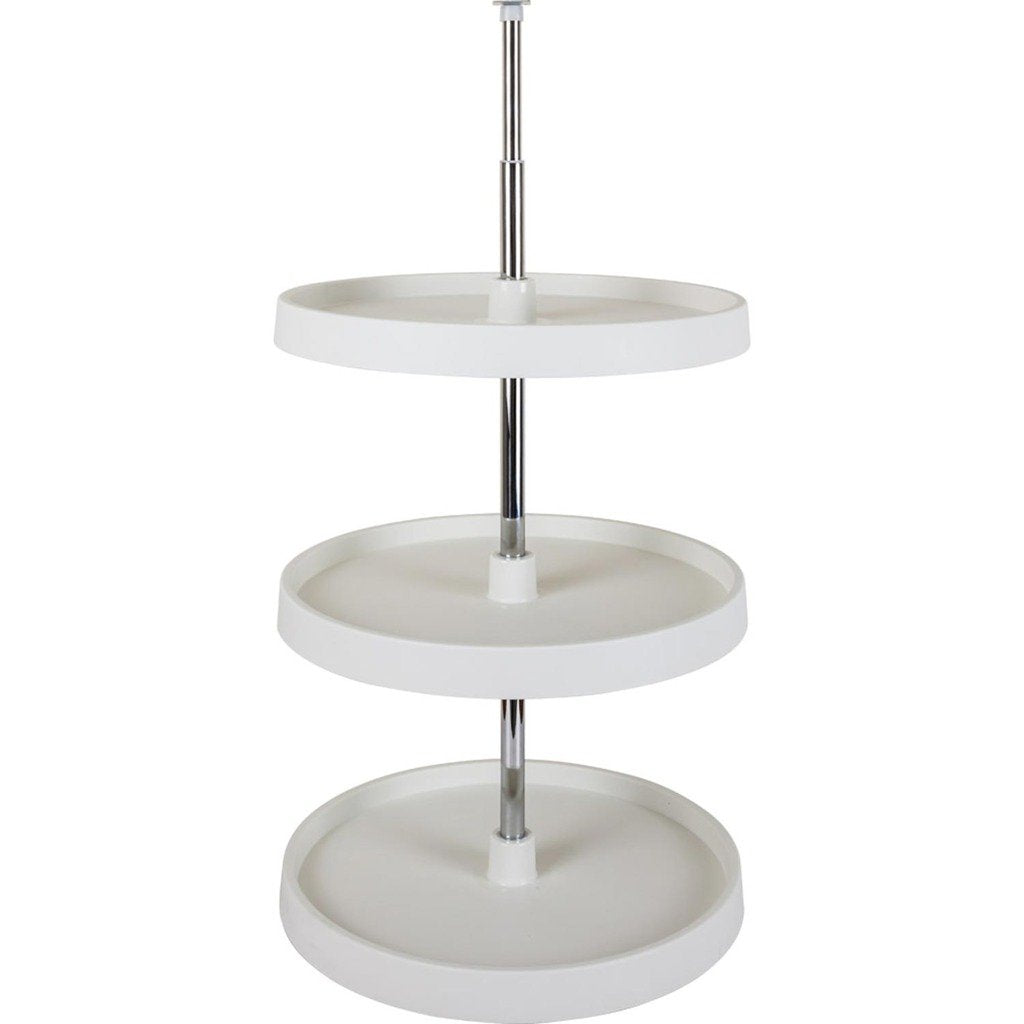Hardware Resources PLSR2318 18" Round Three-Shelf Plastic Lazy Susan Set
