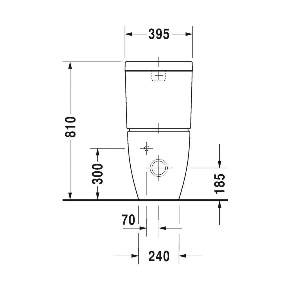 Duravit 2134090092 Toilet close-c. 630mm Happy D.2 white, WD, Vario outl, btw, US, Large