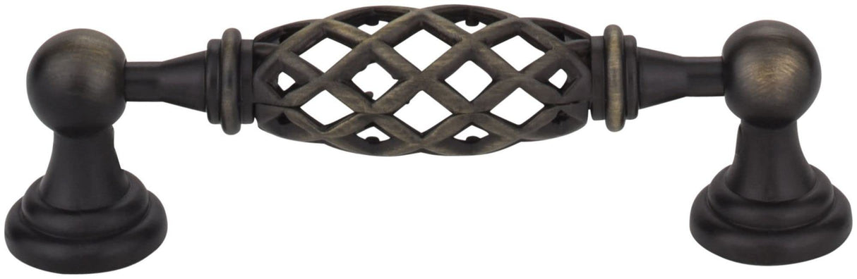 Jeffrey Alexander 749-96B-DACM 96 mm Center-to-Center Gun Metal Birdcage Tuscany Cabinet Pull