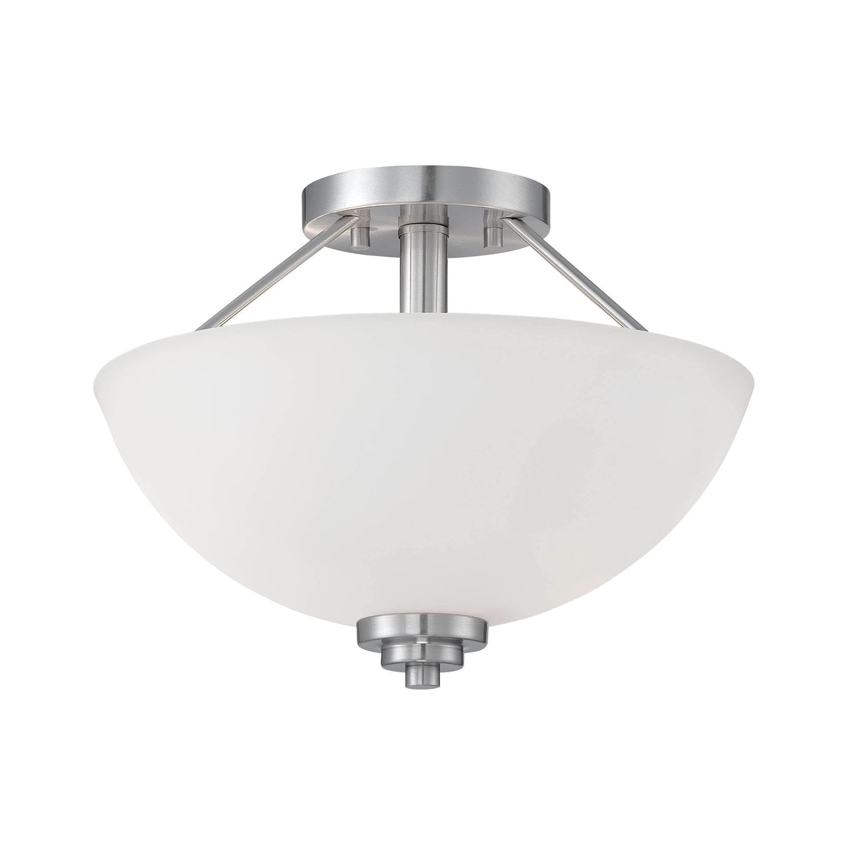 Millennium Lighting 3152-SN Durham 2 Light Semi-Flush Ceiling Fixture