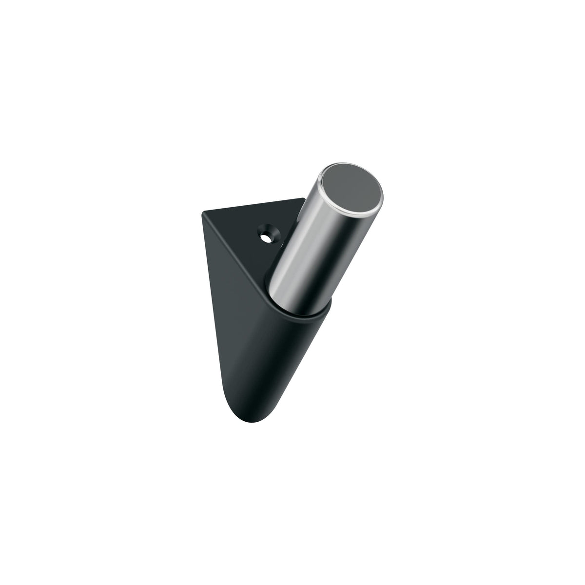 Amerock HBX37011MB26 Acclivity Single Prong Decorative Wall Hook Matte Black/Polished Chrome Hook for Coats, Hats, Backpacks, Bags Hooks for Bathroom, Bedroom, Closet, Entryway
