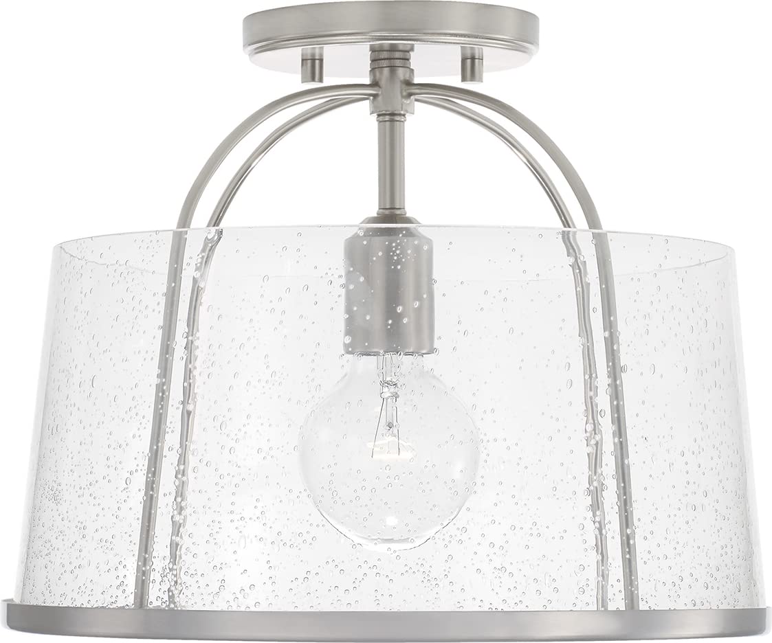 Capital Lighting 247011BN Madison 1 Light Semi-Flush Brushed Nickel
