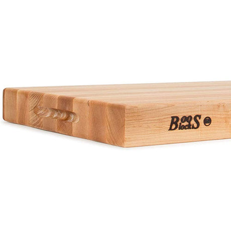 John Boos RA02 Maple Wood Cutting Board for Kitchen Prep 20 Inches x 15 Inches, 2.25 Thick Reversible End Grain Rectangular Charcuterie Block 20X15X2.25 MPL-EDGE GR-REV-GRIPS-