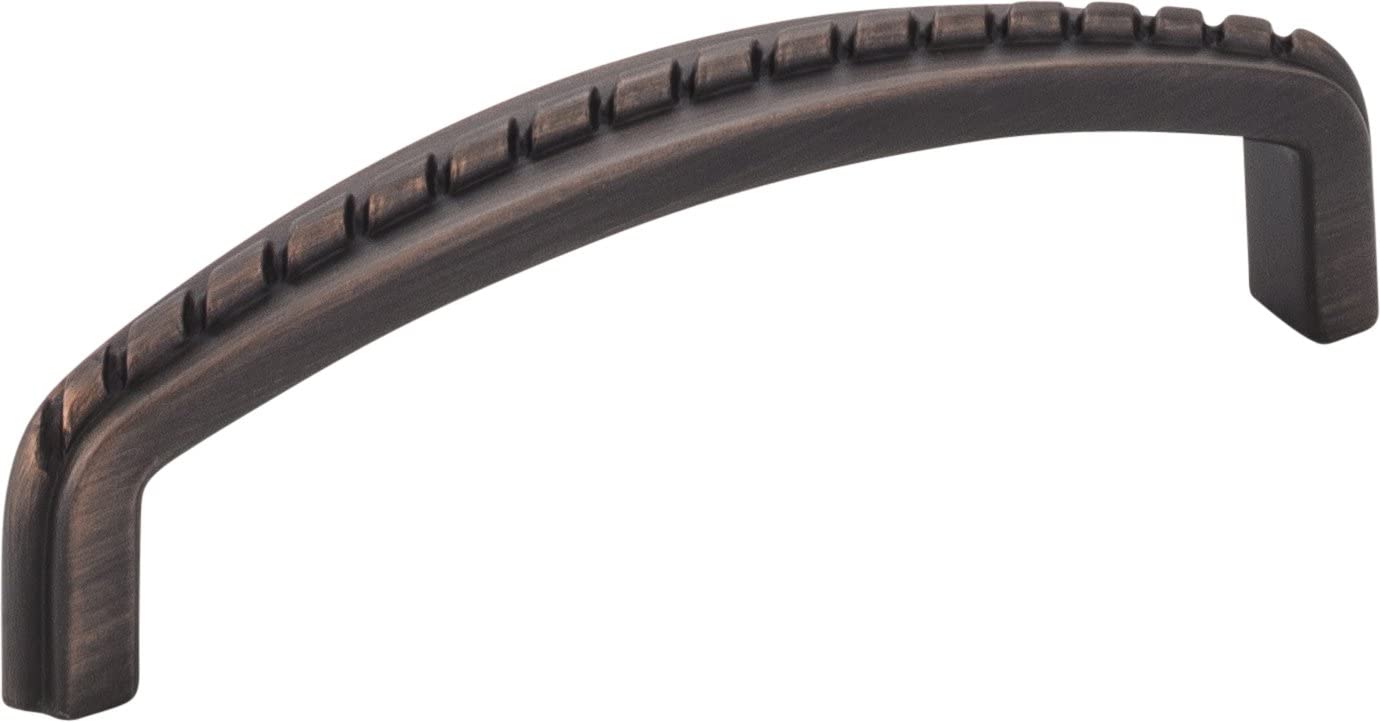 Elements Z118-96SN 96 mm Center-to-Center Satin Nickel Rope Detailed Cypress Cabinet Pull