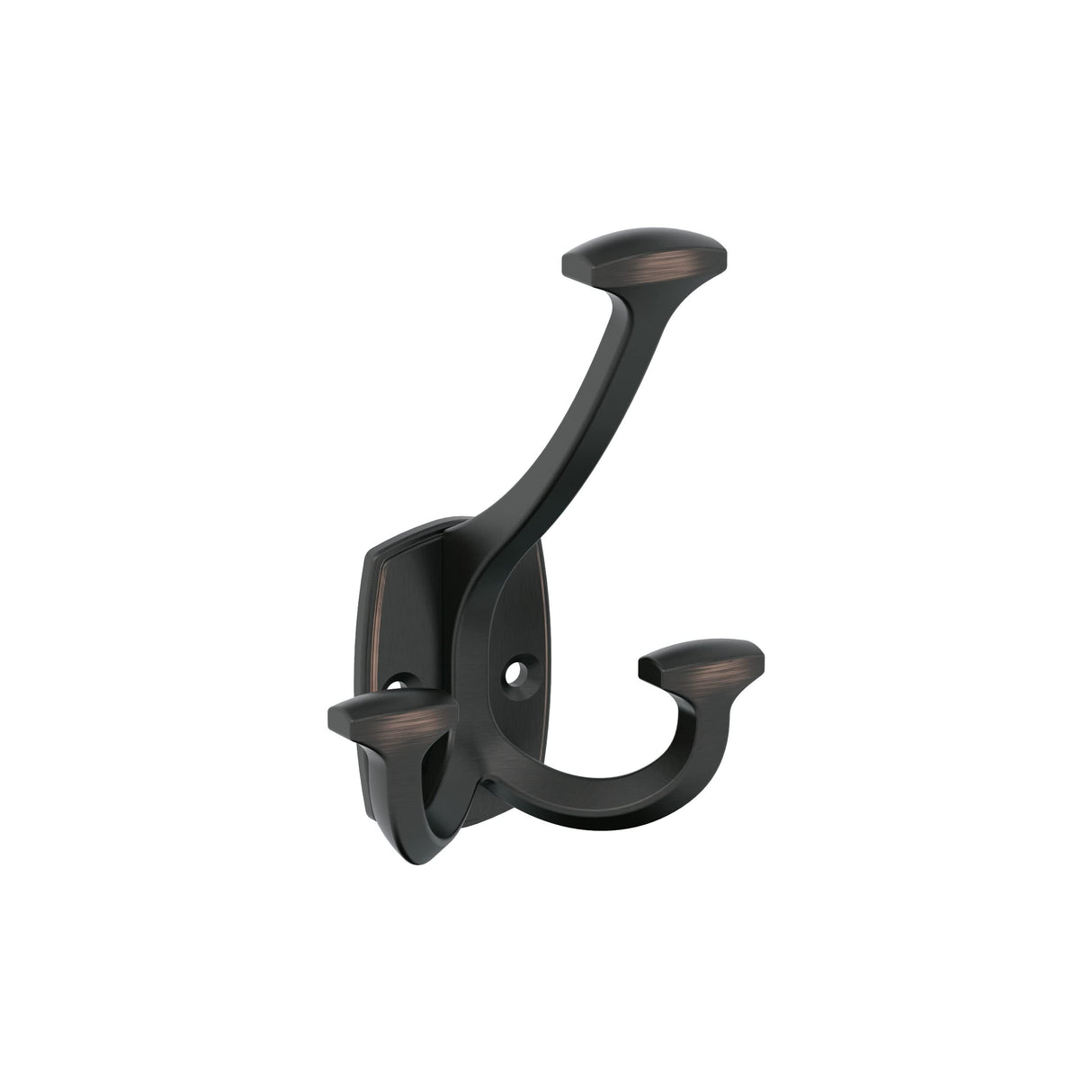 Amerock H37004ORB Vicinity Triple Prong Decorative Wall Hook Oil Rubbed Bronze Hook for Coats, Hats, Backpacks, Bags Hooks for Bathroom, Bedroom, Closet, Entryway, Laundry Room, Office
