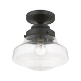 Avondale 1 Light Semi-Flush in Black (41291-04)